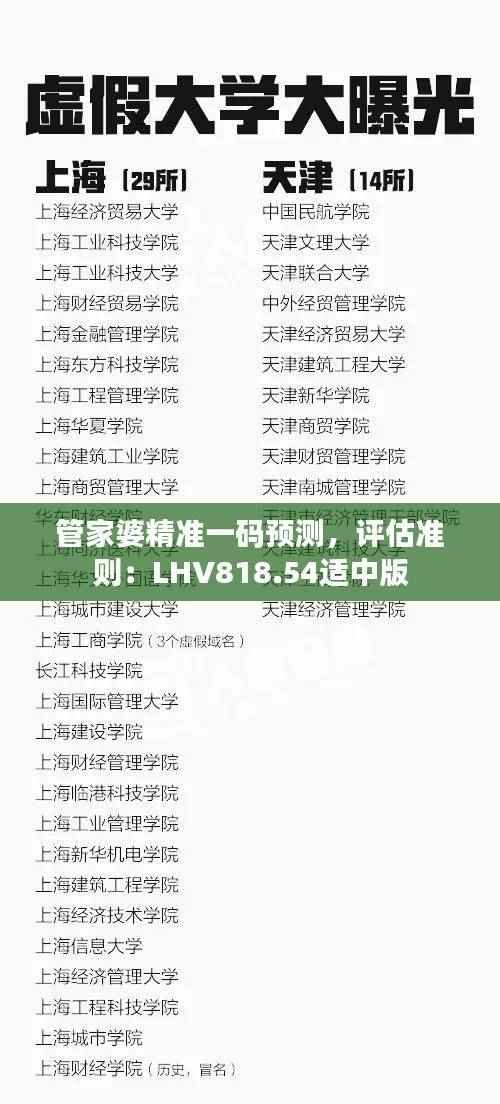 管家婆精准一码预测,评估准则:LHV818.54适中版