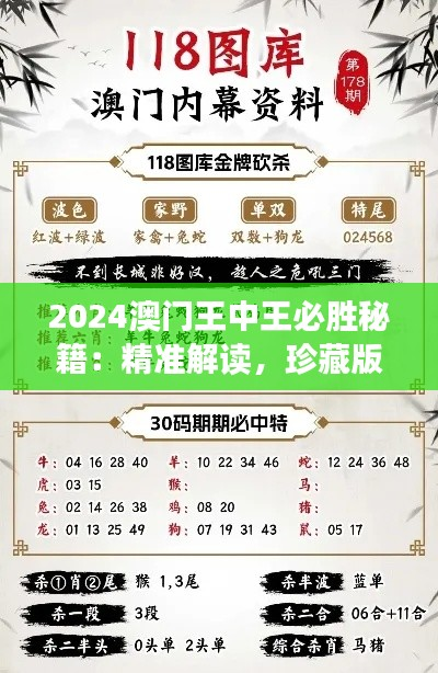 2024澳门王中王必胜秘籍:精准解读,珍藏版XKL427.45