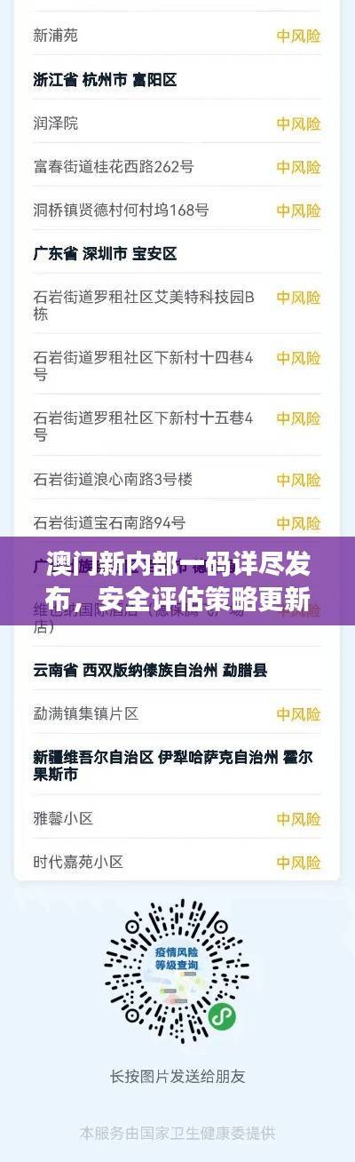 澳门新内部一码详尽发布,安全评估策略更新版LIJ868.89