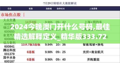 2024今晚澳门开什么号码,最佳精选解释定义_精华版333.72