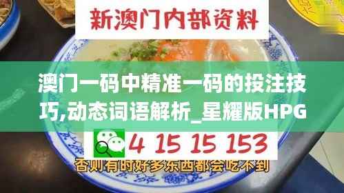 澳门一码中精准一码的投注技巧,动态词语解析_星耀版HPG634.52