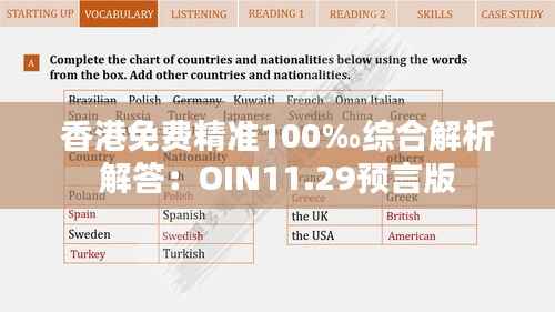 香港免费精准100‰综合解析解答:OIN11.29预言版