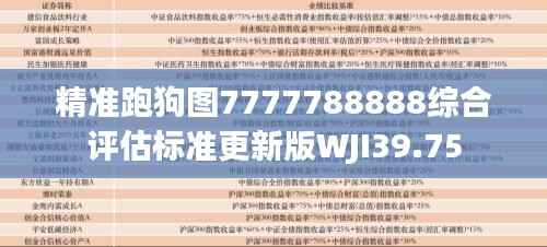 精准跑狗图7777788888综合评估标准更新版WJI39.75
