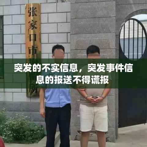 突发的不实信息,突发事件信息的报送不得谎报