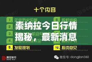 索纳拉今日行情揭秘,最新消息一览