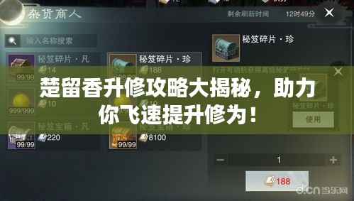 楚留香升修攻略大揭秘,助力你飞速提升修为!