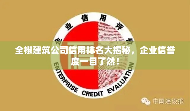 全椒建筑公司信用排名大揭秘,企业信誉度一目了然!